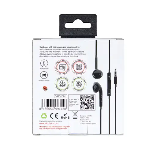 DCU Advance Tecnologic 34151001 auricular y casco Auriculares Alámbrico gancho de