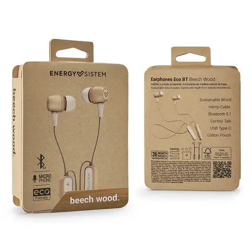 Energy Sistem Earphones Eco BT Auriculares Inalámbrico Dentro de oído Llamadas/Mús
