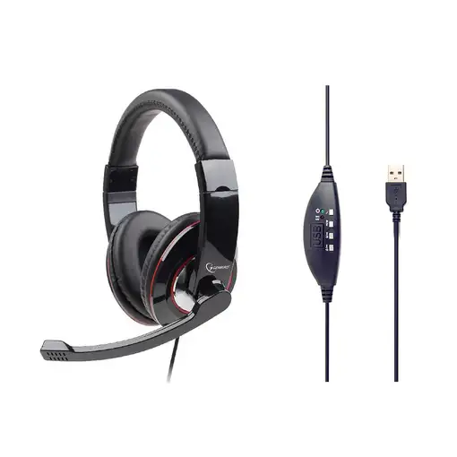 Gembird MHS-U-001 auricular y casco Auriculares Alámbrico Diadema Llamadas/Música