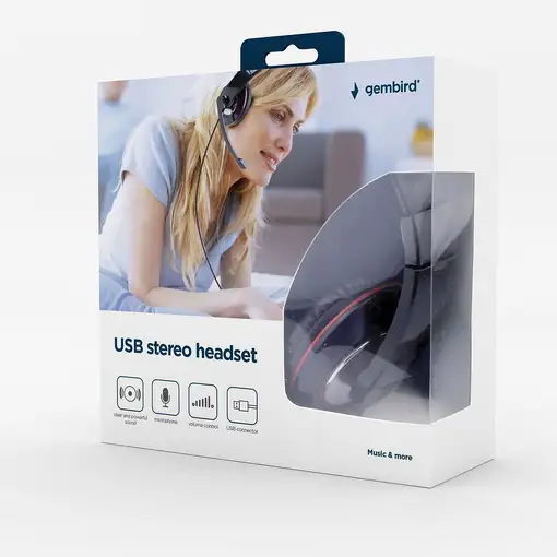 Gembird MHS-U-001 auricular y casco Auriculares Alámbrico Diadema Llamadas/Música