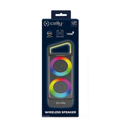 Celly GROOVERGBBK altavoz portátil o de fiesta Negro 10 W