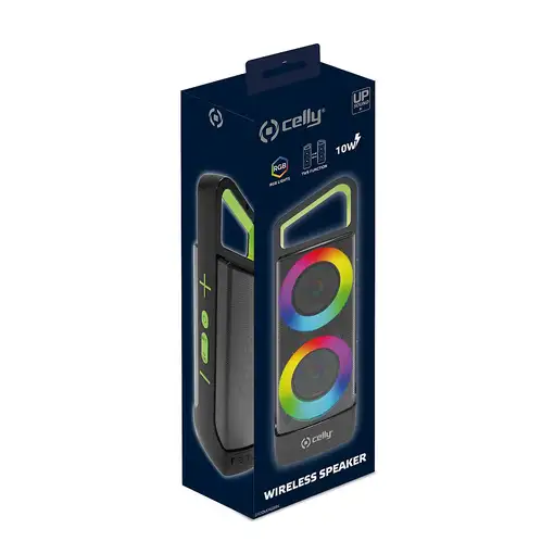 Celly GROOVERGBBK altavoz portátil o de fiesta Negro 10 W
