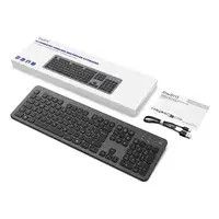 Ewent EW3296 teclado Universal RF inalámbrica + USB QWERTY Español Negro, Gris