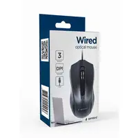 Gembird MUS-3B-01 ratón Oficina Ambidextro USB tipo A Óptico 1000 DPI