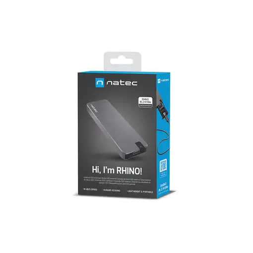 NATEC Rhino M.2 NVME Caja externa para unidad de estado sólido (SSD) Negro