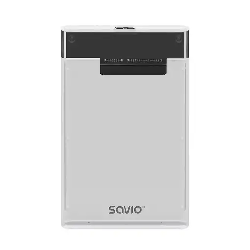 Savio AK-66 caja para disco duro externo Carcasa de disco duro/SSD Negro, Transpar