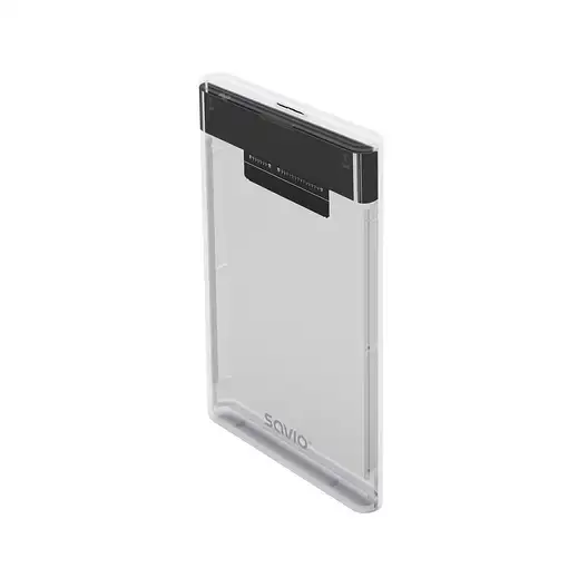 Savio AK-66 caja para disco duro externo Carcasa de disco duro/SSD Negro, Transpar