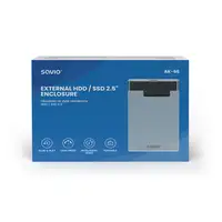 Savio AK-66 caja para disco duro externo Carcasa de disco duro/SSD Negro, Transpar