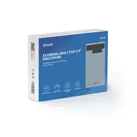 Savio AK-66 caja para disco duro externo Carcasa de disco duro/SSD Negro, Transpar