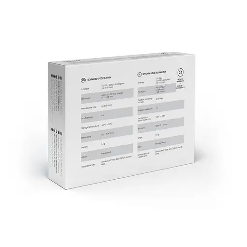 Savio AK-66 caja para disco duro externo Carcasa de disco duro/SSD Negro, Transpar
