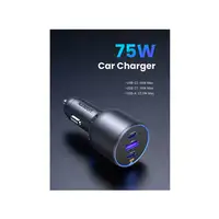 Ugreen 75W 3-Port Fast Car Charg gray Ordenador portátil, Teléfono móvil, Reloj in