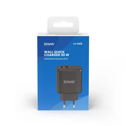 Savio LA-06/B USB Quick Charge Power Delivery 3.0 30W Internal charger Auriculares