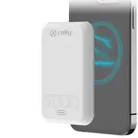 Celly MAGPB5000EVOWH batería externa 5000 mAh Cargador inalámbrico Blanco
