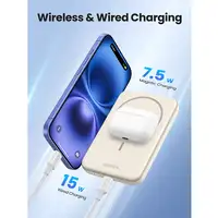 Ugreen 25207 batería externa 5000 mAh Cargador inalámbrico Negro