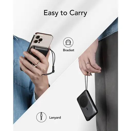 VEGER MagOn W1151-B 10000mAh powerbank Magnetic Wireless PD20W