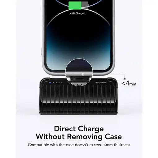 VEGER PLUGON-L PRO VG-W0558P 5000mAh Powerbank Lightning Bulit-in with KickStand
