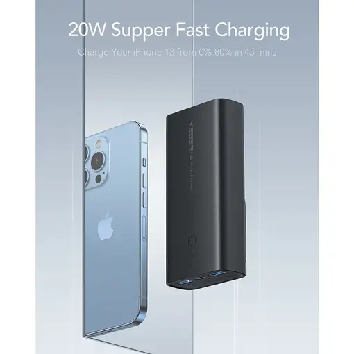 VEGER ACE VG-W1146 10000mAh Powerbank with Folding EU Plug PD20W