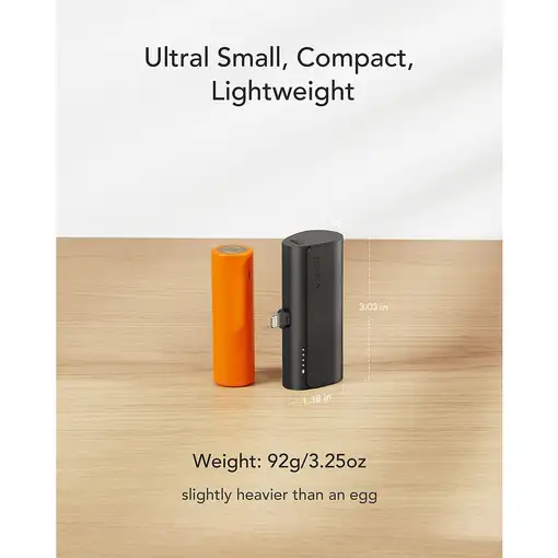VEGER PlugOn-L VG-W0556P PowerBank plug-on 5000mah PD20W Lightning connector built