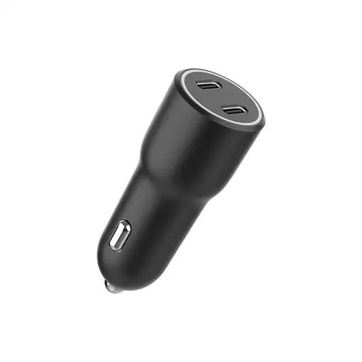 Gembird TA-UC-C2PD40-CAR-01 cargador de dispositivo móvil Universal Negro Encended