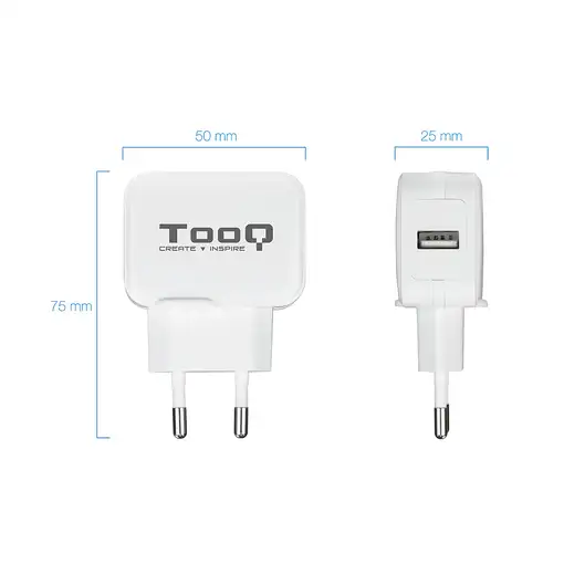 TooQ TQWC-1S01WT cargador de dispositivo móvil Universal Blanco Corriente alterna