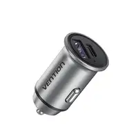 Vention Cargador de Coche FFBH0/ 1xUSB-Tipo C/ 1xUSB/ 20W