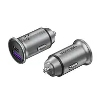 Vention Cargador de Coche FFBH0/ 1xUSB-Tipo C/ 1xUSB/ 20W