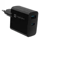 NATEC NUC-2145 cargador de dispositivo móvil Universal Negro Corriente alterna Car