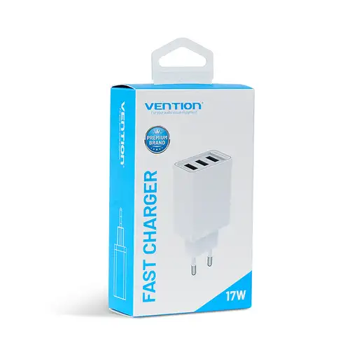 Vention Cargador de Pared FEW0-EU/ 3xUSB