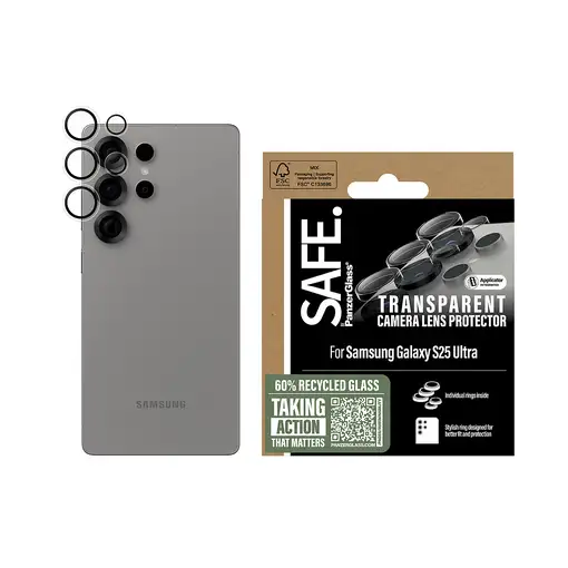 PanzerGlass SAFE. by ® Camera Lens Protector Transparent Samsung Galaxy S25 Ultra