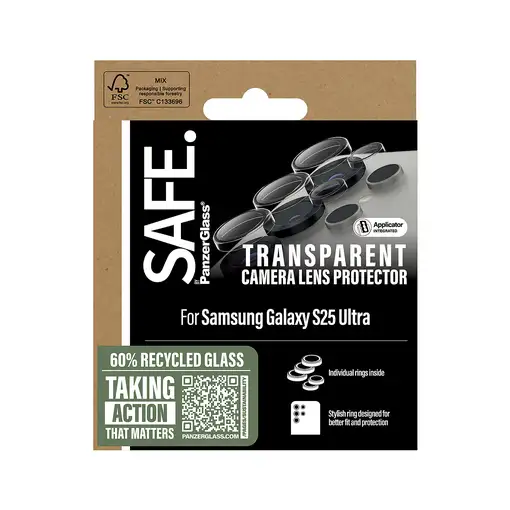 PanzerGlass SAFE. by ® Camera Lens Protector Transparent Samsung Galaxy S25 Ultra