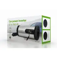 Gembird EG-PWC150-01 adaptador e inversor de corriente Auto 150 W Negro, Gris