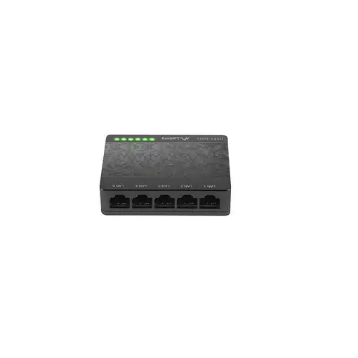 Lanberg DSP1-1005 switch No administrado Gigabit Ethernet (10/100/1000) Negro, Gri