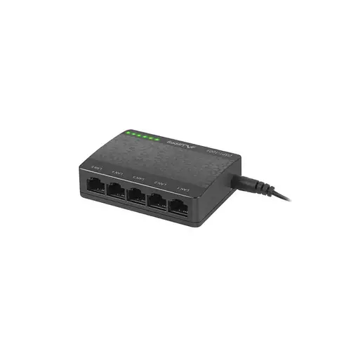 Lanberg DSP1-1005 switch No administrado Gigabit Ethernet (10/100/1000) Negro, Gri