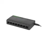 Lanberg DSP1-1008 switch No administrado Gigabit Ethernet (10/100/1000) Negro, Gri