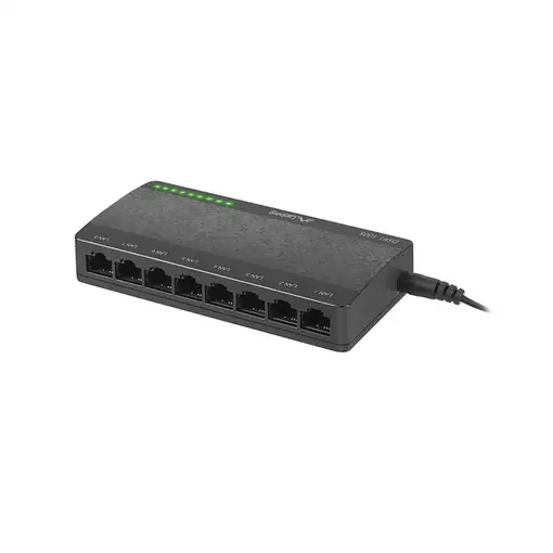 Lanberg DSP1-1008 switch No administrado Gigabit Ethernet (10/100/1000) Negro, Gri