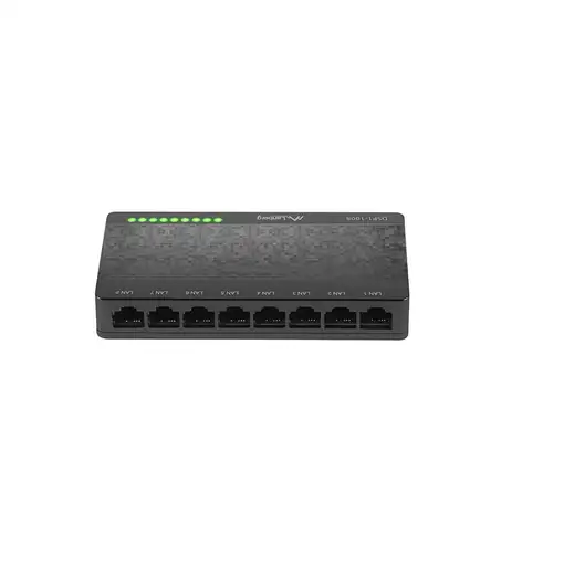 Lanberg DSP1-1008 switch No administrado Gigabit Ethernet (10/100/1000) Negro, Gri