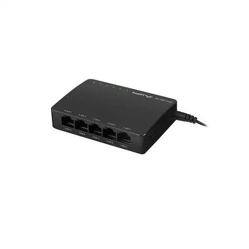 Lanberg DSP2-1005-12V switch No administrado Gigabit Ethernet (10/100/1000) Negro
