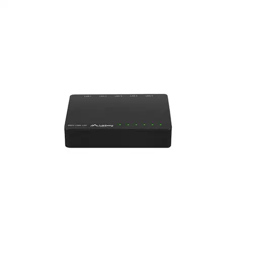 Lanberg DSP2-1005-12V switch No administrado Gigabit Ethernet (10/100/1000) Negro