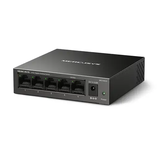 Mercusys MS105GS switch No administrado Gigabit Ethernet (10/100/1000) Negro