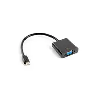 Lanberg AD-0006-BK adaptador de cable de vídeo 0,2 m VGA (D-Sub) Mini DisplayPort