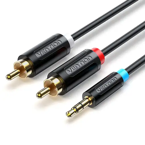 Vention Cable Estéreo BCLBG/ Jack 3.5 Macho - 2x RCA Macho/ 1.5m/ Negro