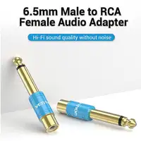 Vention Adaptador Jack VDD-C03/ RCA Hembra - Jack 6.5 Macho/ Azul