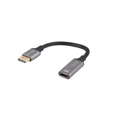 Lanberg AD-DP-HD-02 adaptador de cable de vídeo 0,2 m DisplayPort HDMI Plata