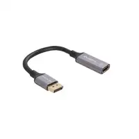 Lanberg AD-DP-HD-02 adaptador de cable de vídeo 0,2 m DisplayPort HDMI Plata