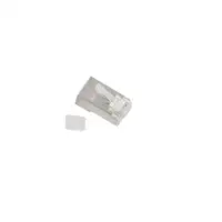 Lanberg PLS-6000 conector RJ-45 Acero inoxidable, Transparente