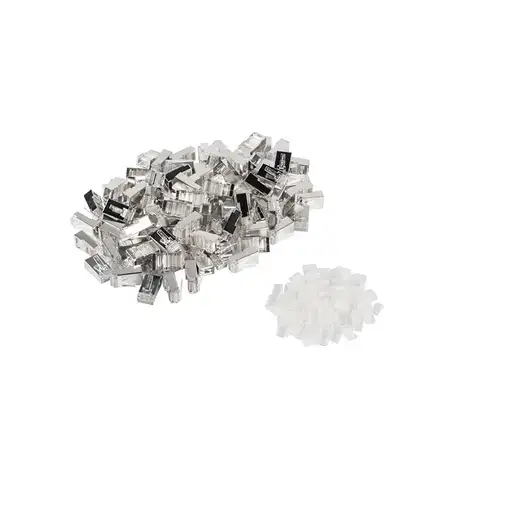 Lanberg PLS-6000 conector RJ-45 Acero inoxidable, Transparente
