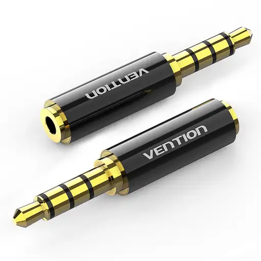 Vention Adaptador Jack BFBB0/ Jack 3.5 Macho - Jack 2.5 Hembra/ Negro
