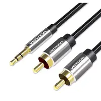 Vention Cable Estéreo BCFBG/ Jack 3.5 Macho - 2x RCA Macho/ 1.5m/ Negro