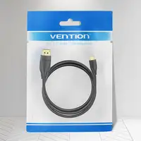 Vention Cable Conversor CGYBH/ USB Tipo-C Macho - Displayport Macho/ 1m/ Negro