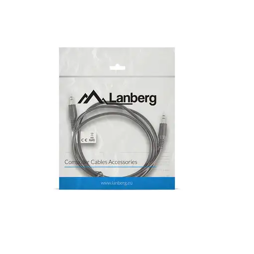 Lanberg CA-MJMJ-10CC-0012-BK cable de audio 1,2 m 3,5mm Negro
